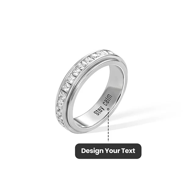 Personalized Meditation Spinner Fidget Ring
