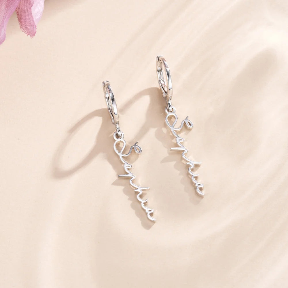 Personalized Minimalist Dainty Name Earrings Birthday Anniversary Gift for Women Girls