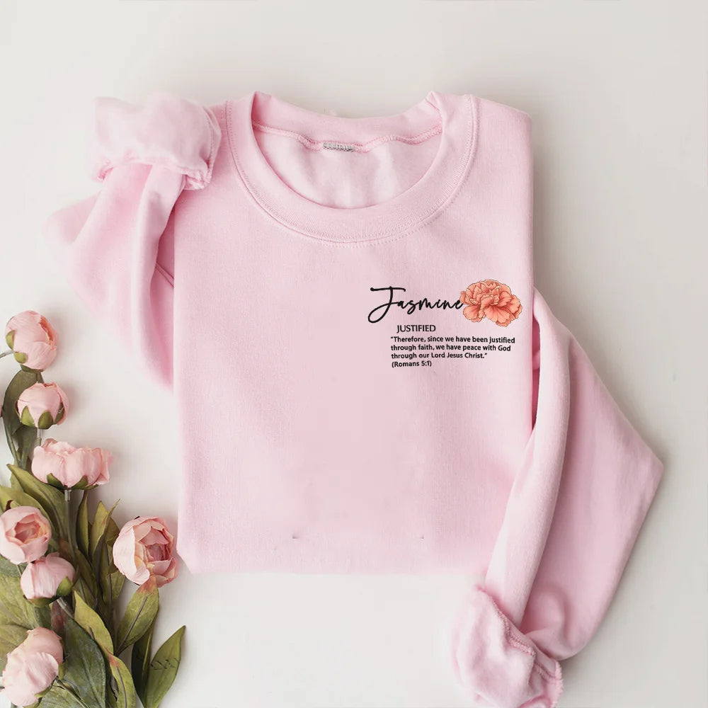 Personalized Name & Birth Flower T-Shirt/Hoodie - Custom Gift for Mom, Grandma - Birthday & Mother’s Day