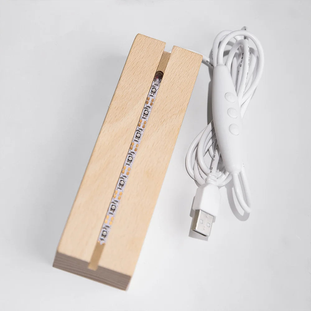 Personalised "I Am Yours No Returns or Refunds" LED Night Light with Wooden Base – Romantic Valentine's Day Gift for Couples