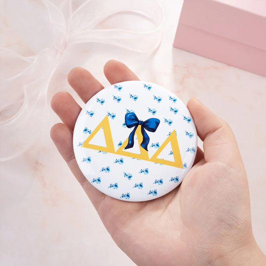 Personalised Floral Bow Pin Badge Multicolor Fraternity Sorority Gift for Friends Brothers Sisters Callie × Affinity Licensing