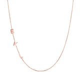 Personalized Dainty Sideways Minimalist Necklace with Initial Name Birthday Anniversary Gift for Women Girlfriend Wife Mom Family