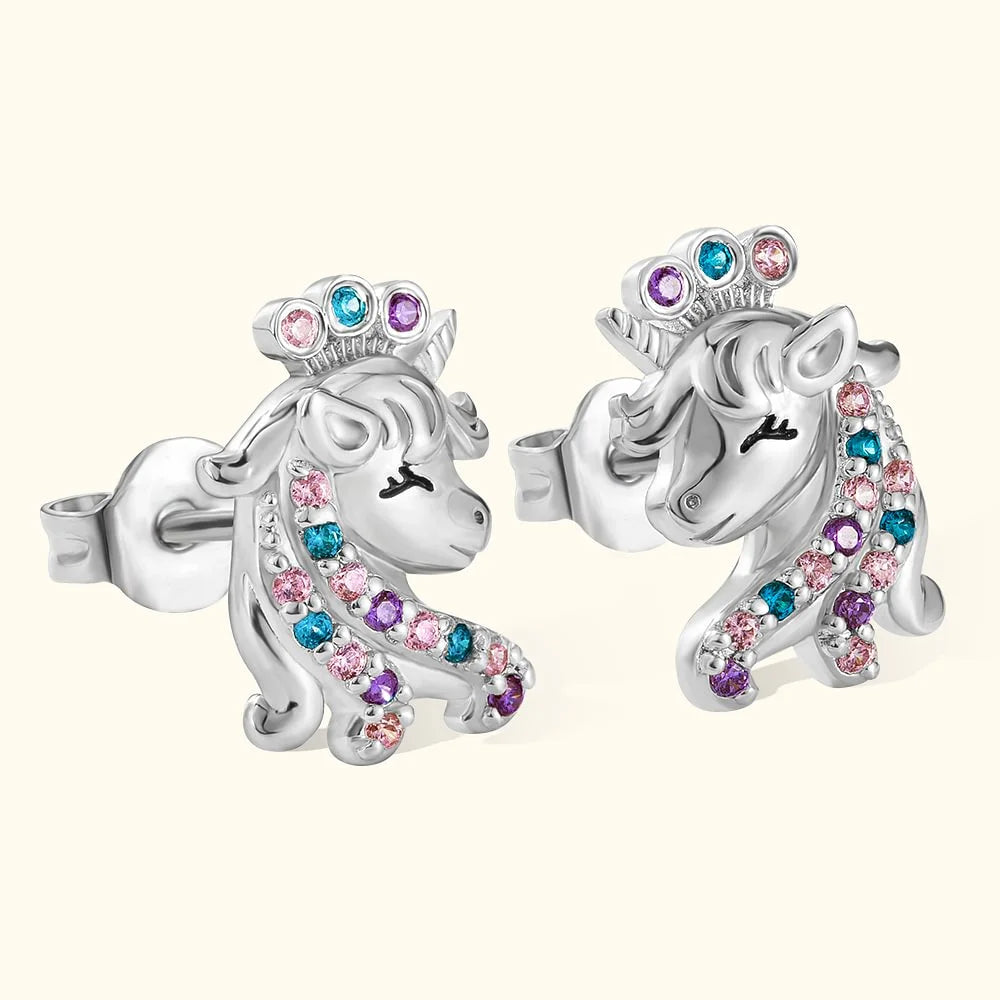 Personalized Fantasy Unicorn Earrings Gift for Girls