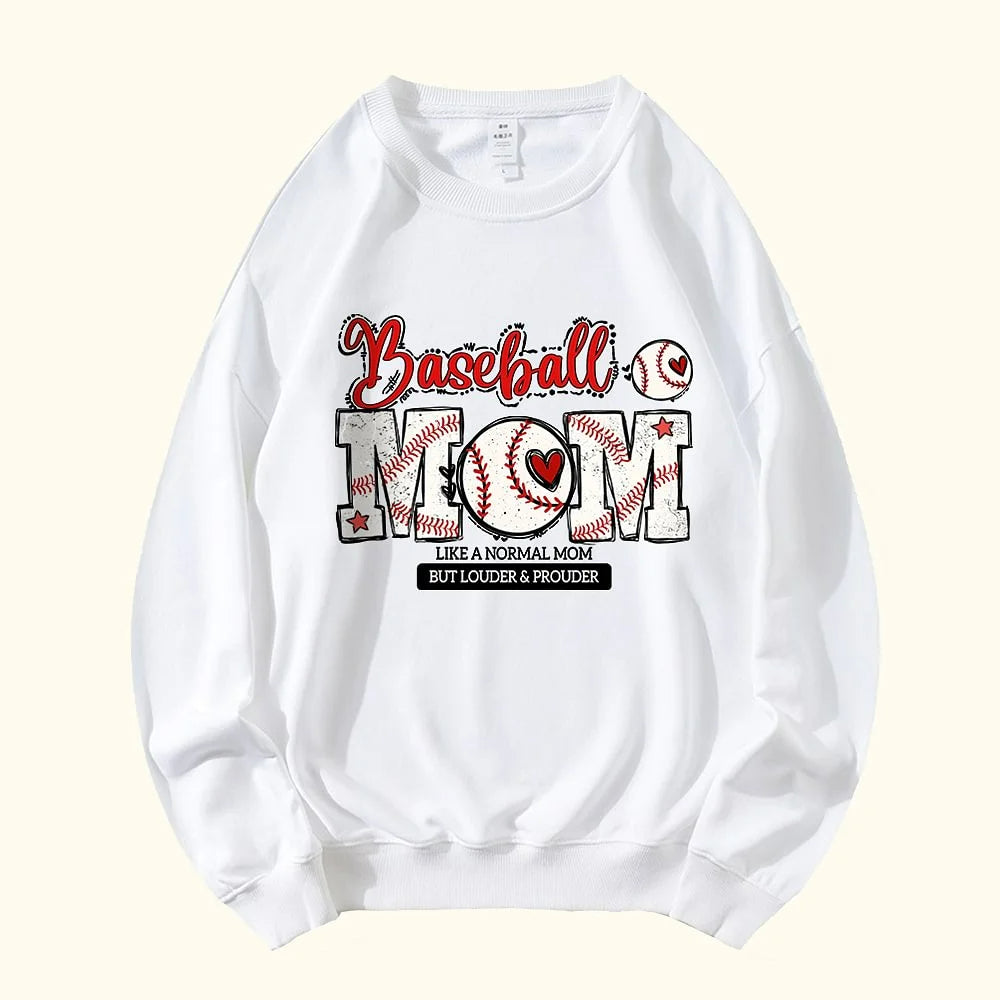 Personalized Colorful Ball Sport Mom Like A Normal Mom Sweatshirt with Text Birthday Mother’s Day Gift for Mom
