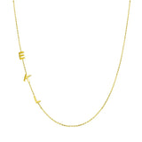 Personalized Dainty Sideways Minimalist Necklace with Initial Name Birthday Anniversary Gift for Women Girlfriend Wife Mom Family