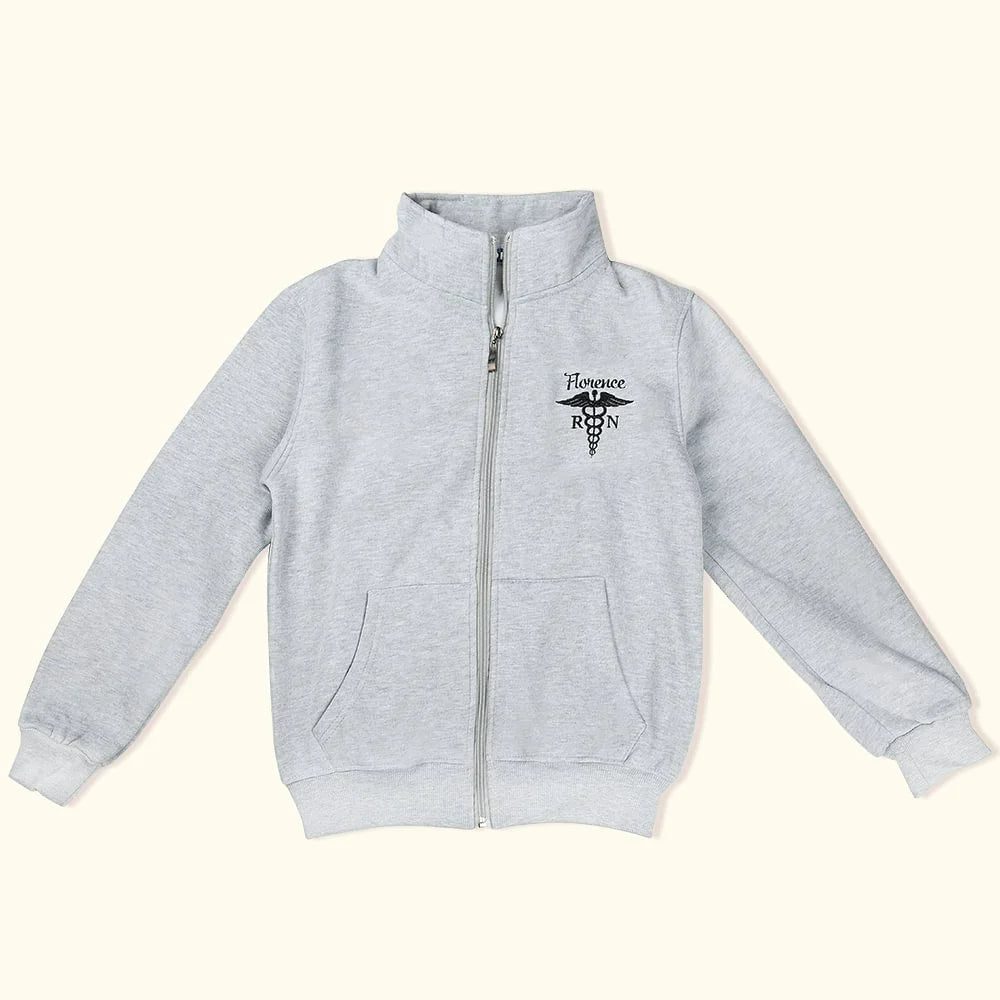 Personalised Embroidered Nurse Jacket with Zipper and Pockets Perfect Graduation or Back-to-School Gift for Nursing Students and Medical Staff