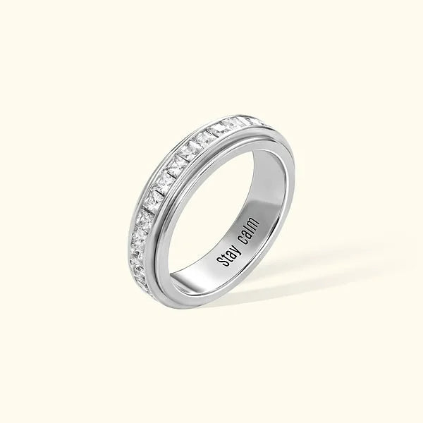 Personalized Meditation Spinner Fidget Ring