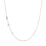 Personalized Dainty Sideways Minimalist Necklace with Initial Name Birthday Anniversary Gift for Women Girlfriend Wife Mom Family