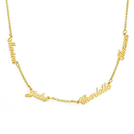 Multiple Name Necklace in Sterling Silver